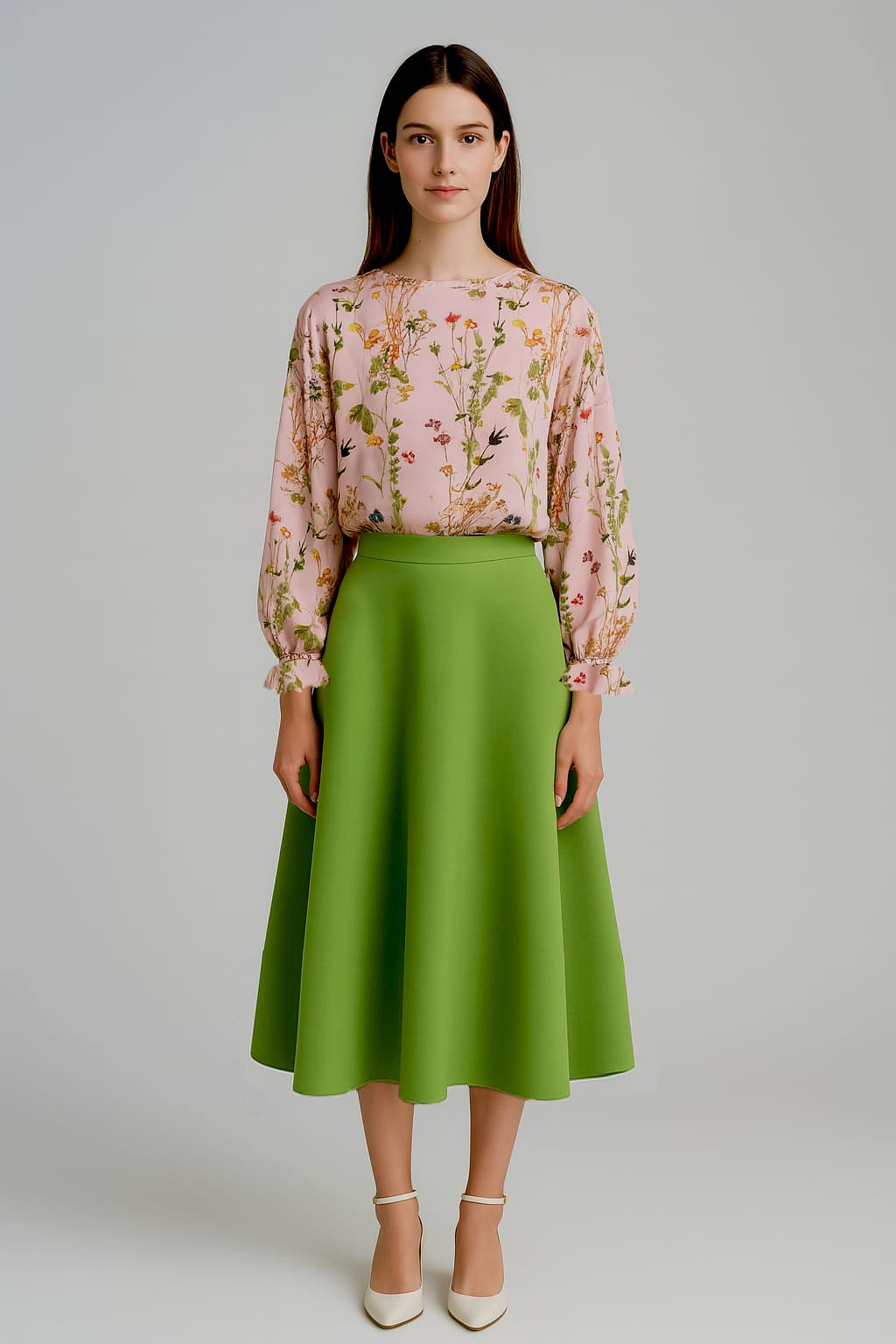 Blusa in chiffon floreale